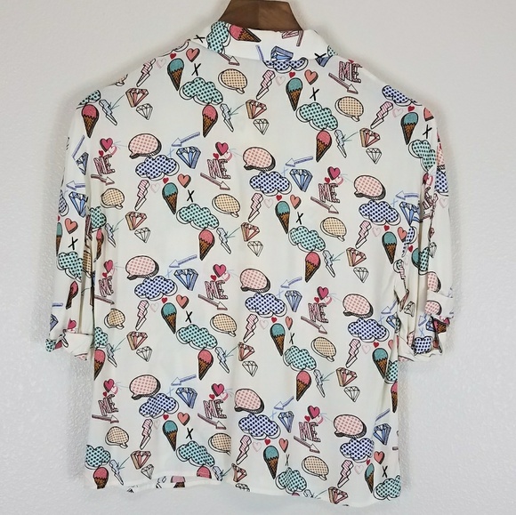 ZARA Trafaluc comic print top - Picture 2 of 4
